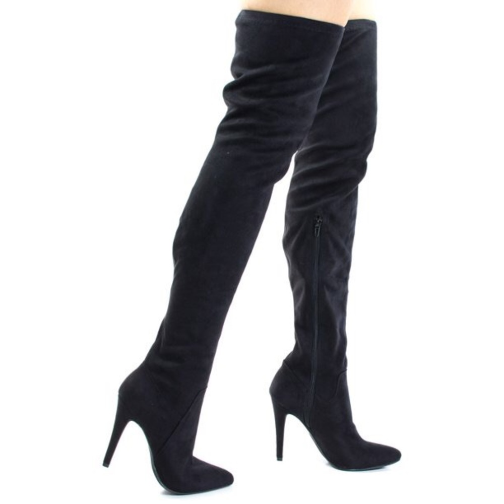Over the knee high heel stiletto boots
